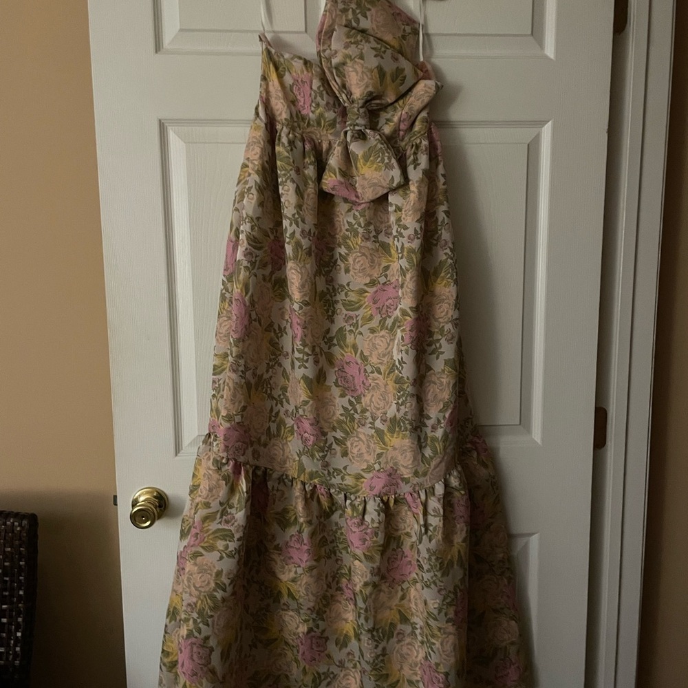 BETINA BOW FRONT MAXI DRESS- multi floral